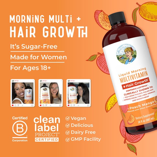 Liquid Morning Multivitamin + Hair Growth