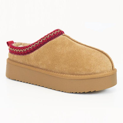 Braided Leather Outdoor Suede Slippers